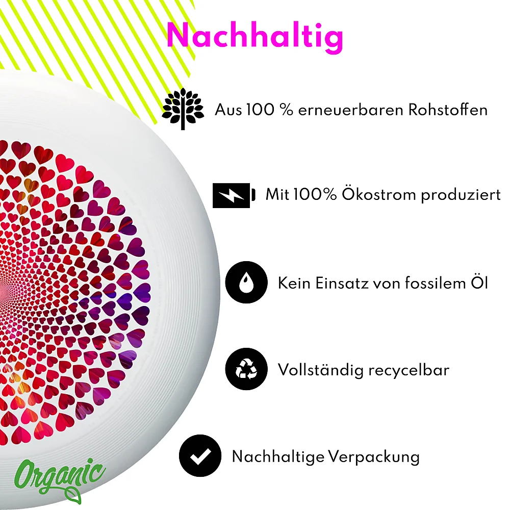 eurodisc® 175g Ultimate Frisbee Heart aus Bio-Kunststoff eurodisc® 175g Ultimate Frisbee Heart aus Bio-Kunststoff