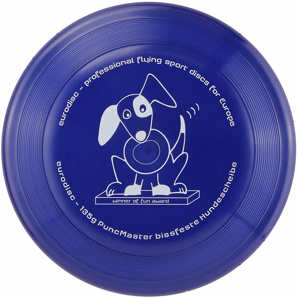 eurodisc® 135g PuncMaster Fun Award bissstarke Hundefrisbee Blau
