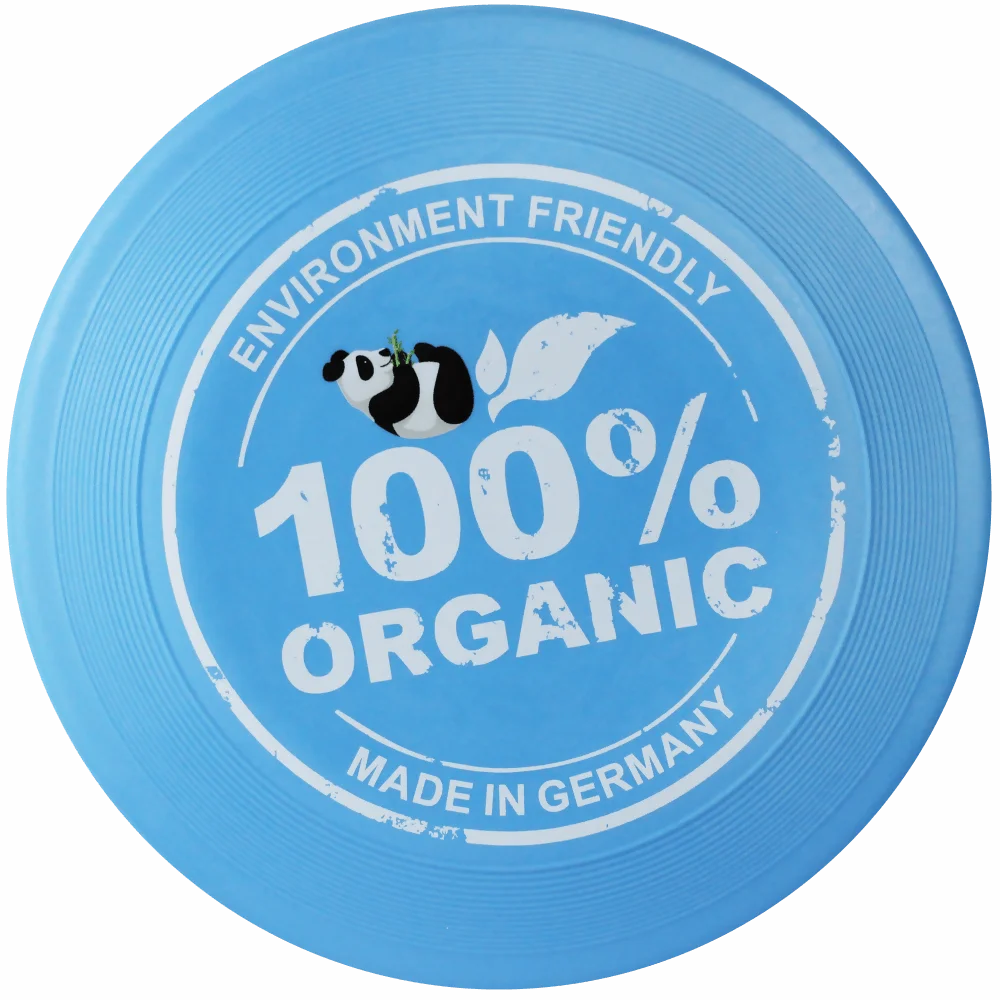 Eurodisc 100g 100% BIO Frisbee 23cm Hellblau mit Panda-Motiv