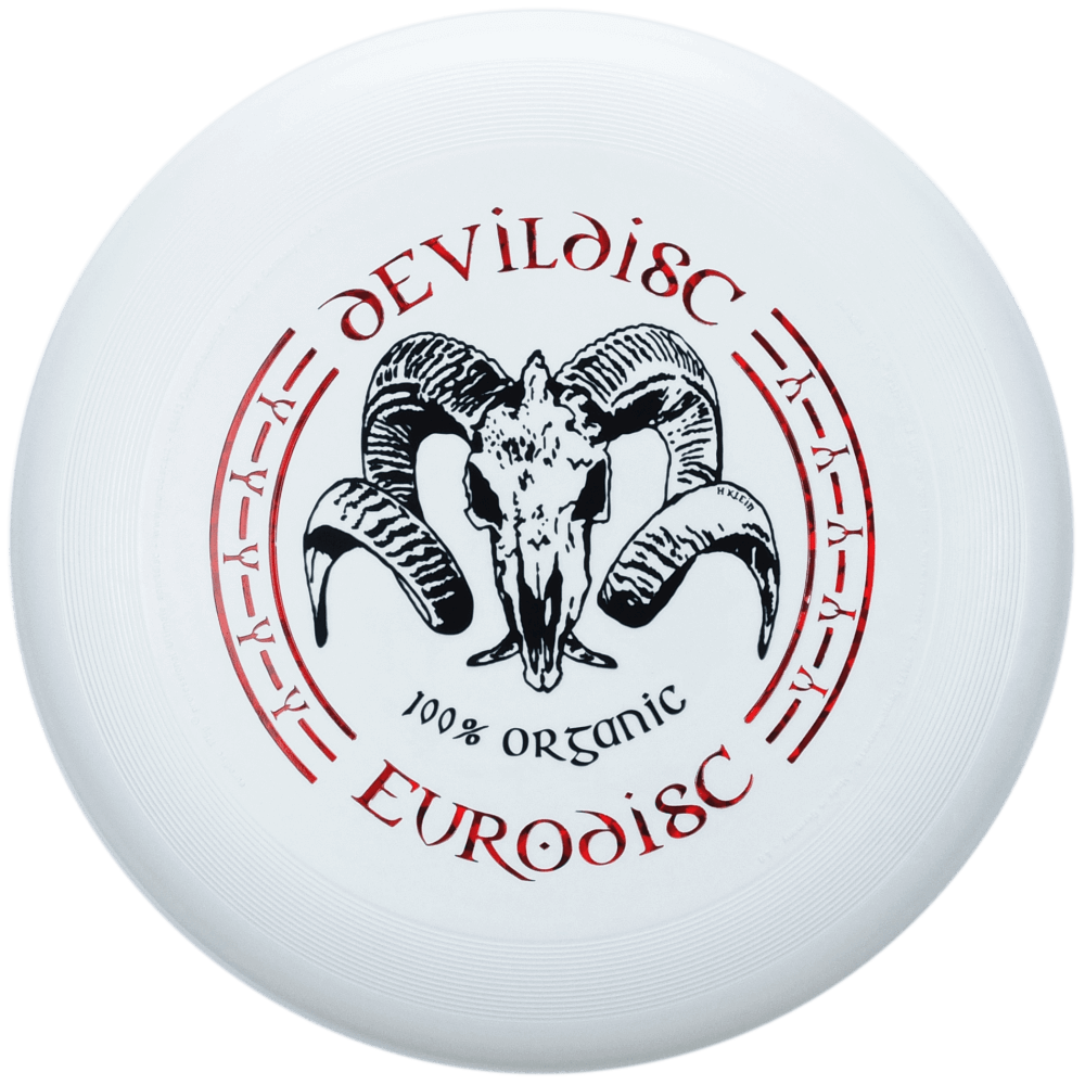 Eurodisc 175g Ultimate Frisbee Devildisc Weiss aus Bio-Kunststoff