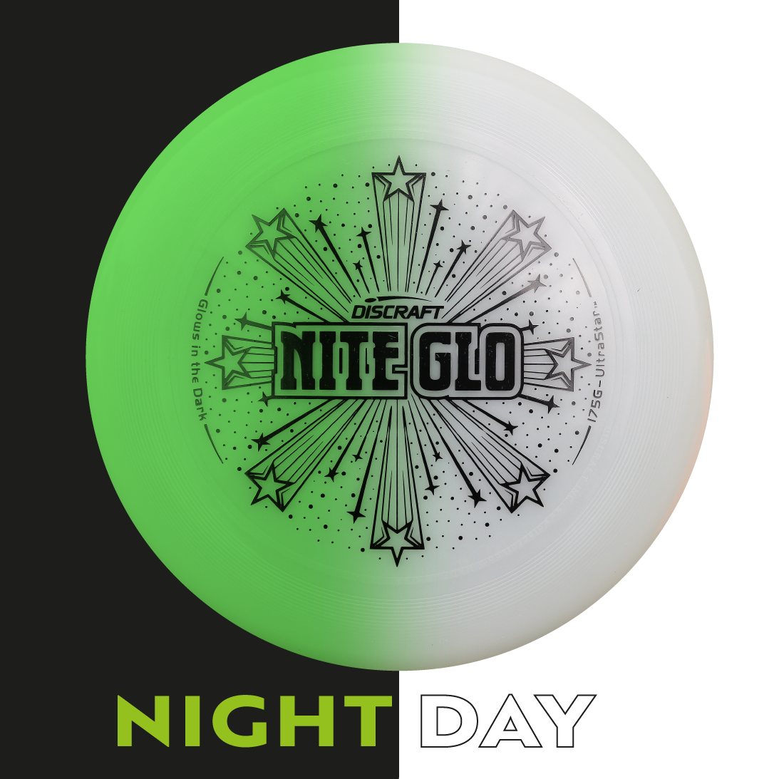 Discraft 175g Ultimate Frisbee Ultrastar Nite Glo Discraft 175g Ultimate Frisbee Ultrastar Nite Glo