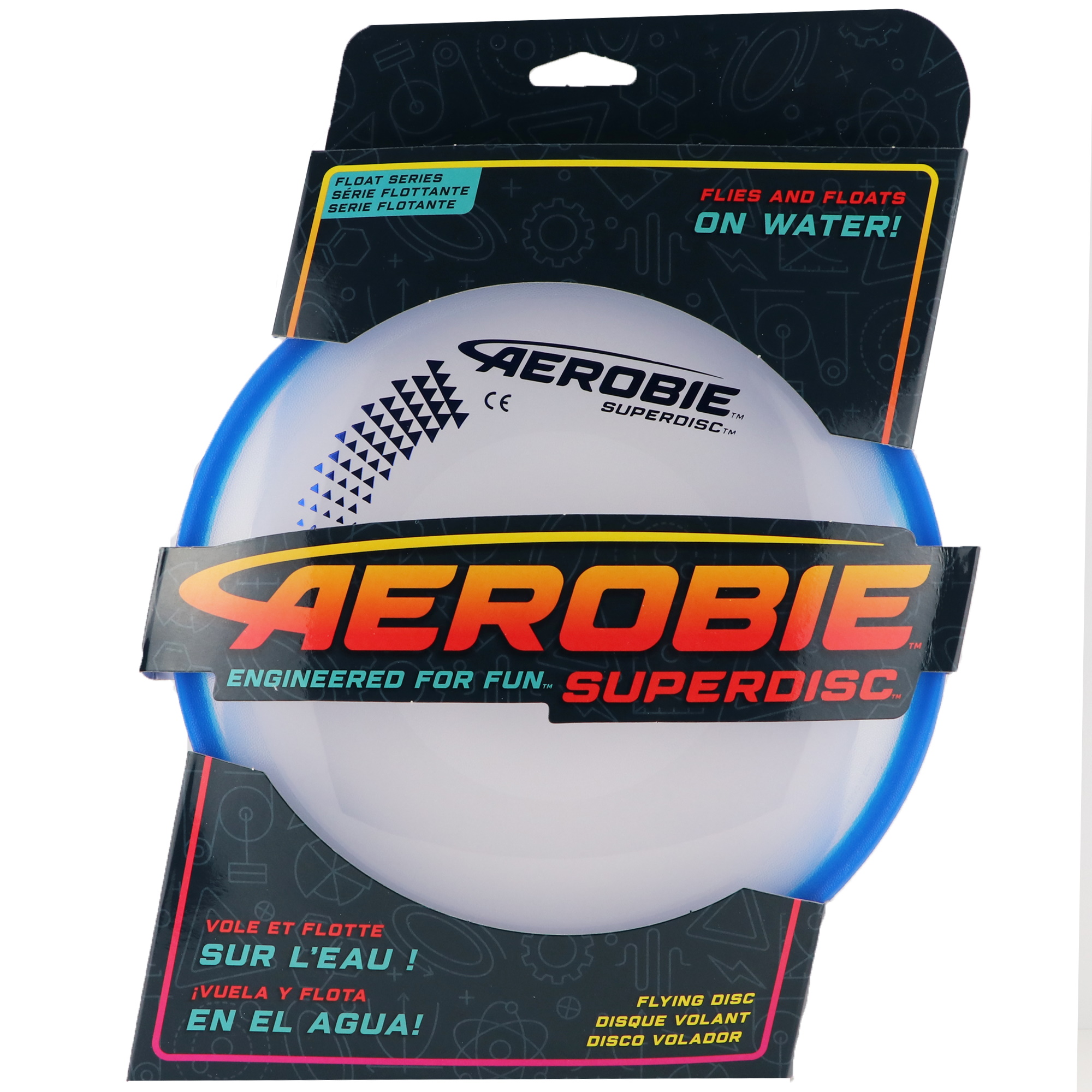 Aerobie Superdisc Frisbee mit Gummirand Dunkelblau