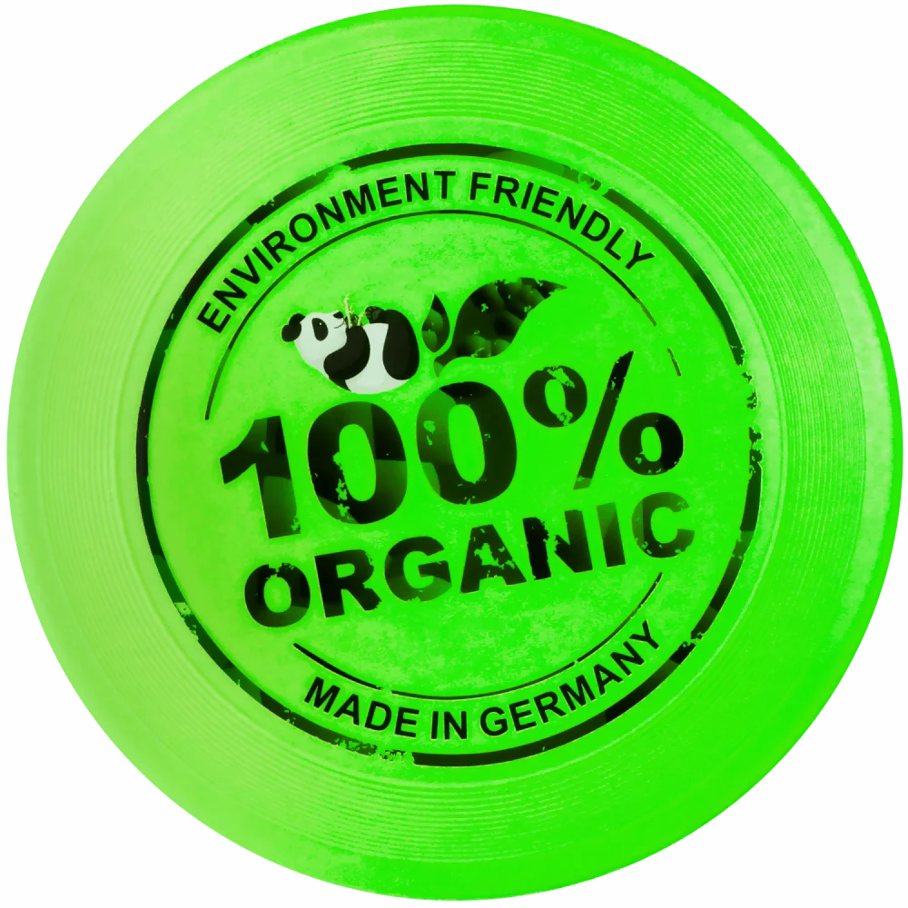 Eurodisc 100g 100% BIO Frisbee 23cm Grün mit Panda-Motiv