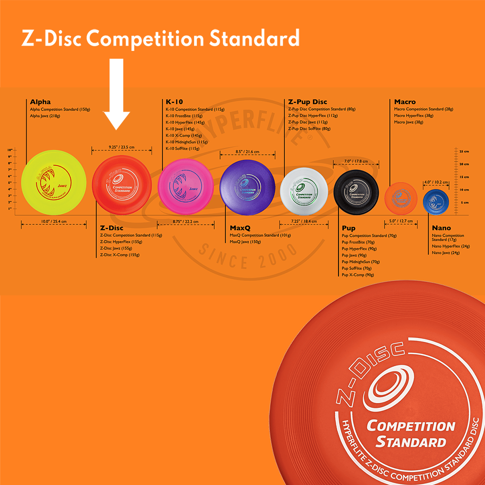 Hyperflite Z-Disc Competition Standard Hundefrisbee Hyperflite Z-Disc Competition Standard Hundefrisbee