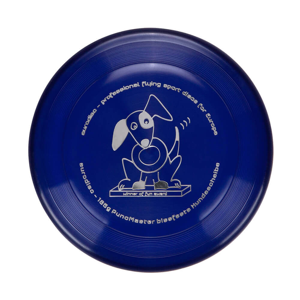 Eurodisc 135g PuncMaster Fun Award Softdisc bissstarke Hundefrisbee Blau