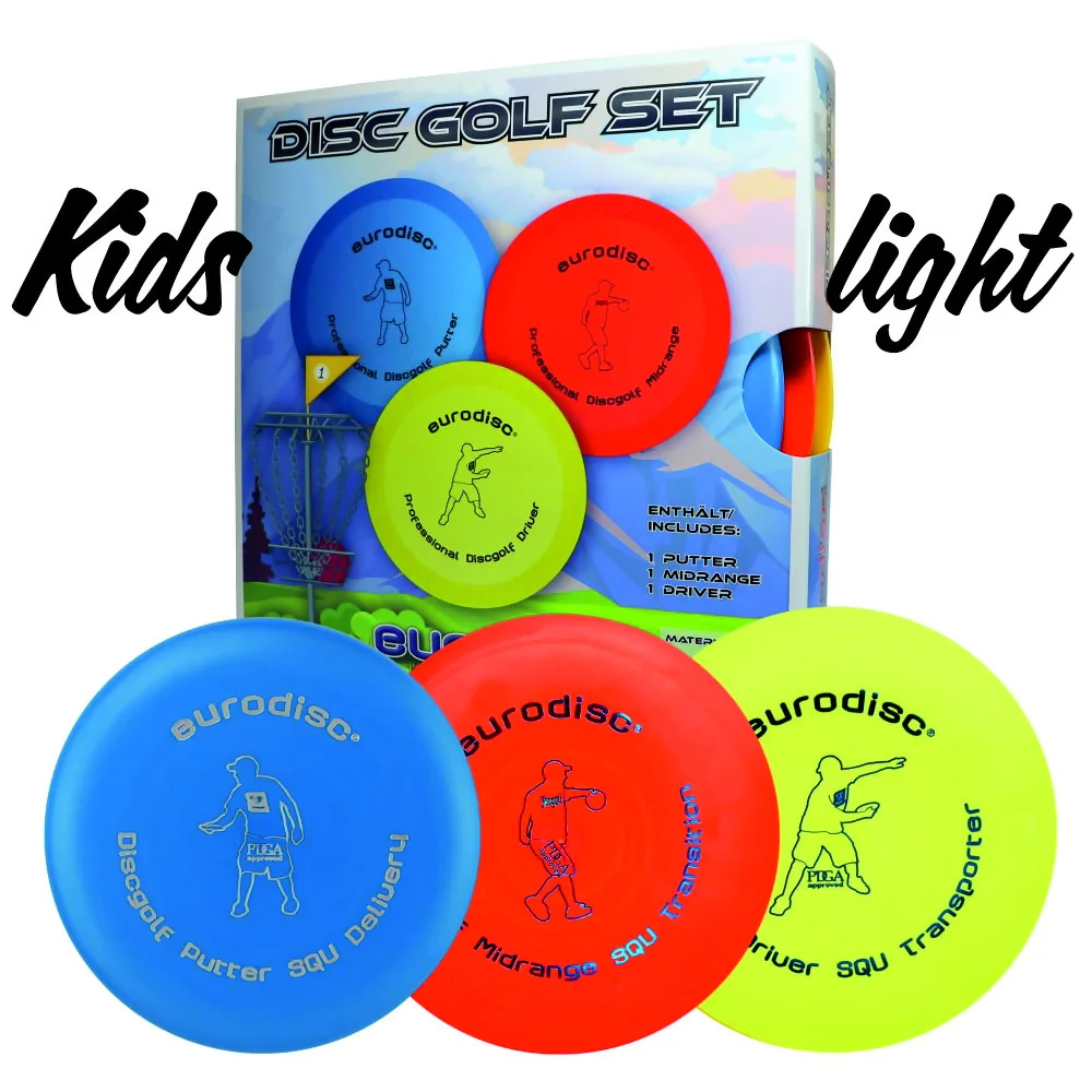 eurodisc® Disc Golf Einsteigerset SQU 3 Scheiben Kids light