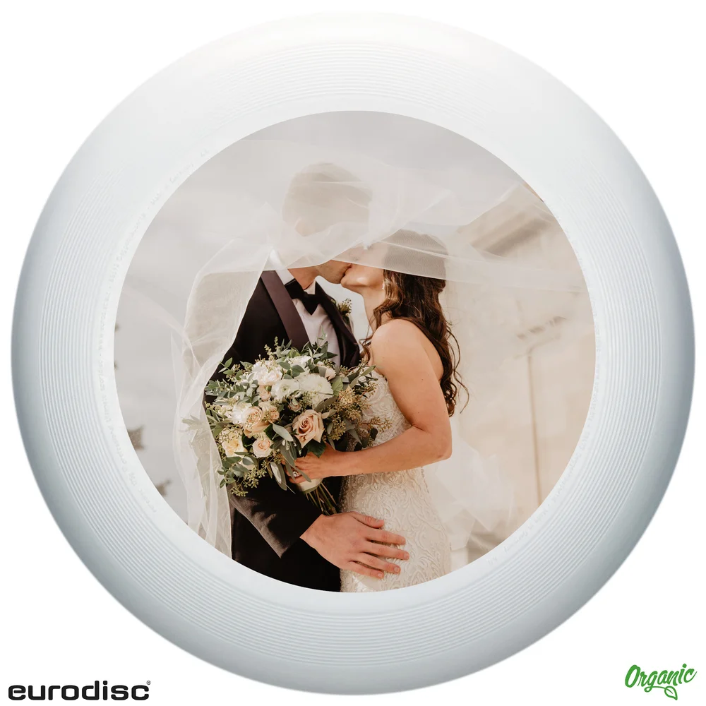 Individuelle eurodisc® 175g Ultimate Frisbee Weiss aus Bio-Kunststoff