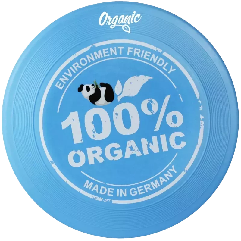 eurodisc 100g BIO Frisbee mit Panda-Motiv in Hellblau